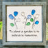 Garden Flower Inspirational Quote Sea Glass Framed Art - image 0