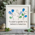 Garden Flower Inspirational Quote Sea Glass Framed Art - White - 8" X 8" - image 7