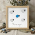 "You Are Unique" Sheep Motivational Sea Glass Framed Art - Oak - 8" X 8" - image 5