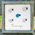 "You Are Unique" Sheep Motivational Sea Glass Framed Art - image 2