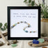 Coastal Wave Inspirational Quote Sea Glass Framed Art - Black - 8" X 8" - image 6