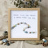 Coastal Wave Inspirational Quote Sea Glass Framed Art - Oak - 8" X 8" - image 5