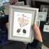 "Best Mom Ever" Birds Floral Heart Sea Glass Framed Art - image 0
