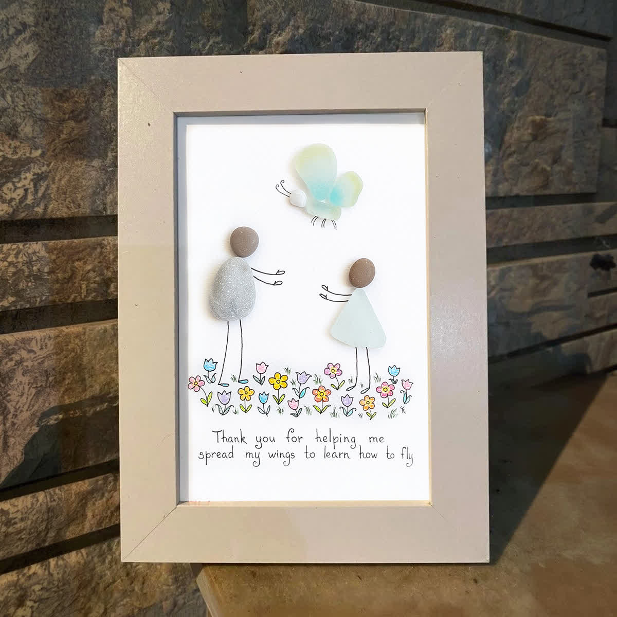 Handmade Appreciation Gift Sea Glass Framed Art - image 3