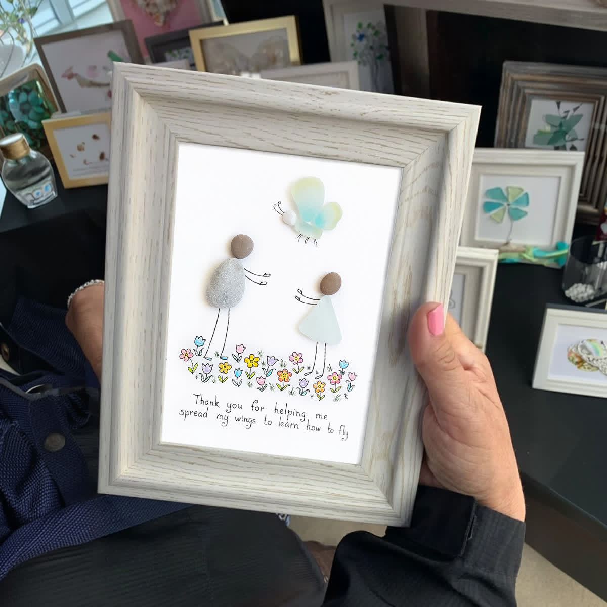 Handmade Appreciation Gift Sea Glass Framed Art - image 5
