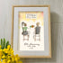 Personalized Anniversary Couple Toasting Sea Glass Framed Art - image 3