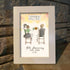 Personalized Anniversary Couple Toasting Sea Glass Framed Art - image 0