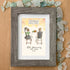 Personalized Anniversary Couple Toasting Sea Glass Framed Art - image 5