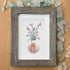 Pink Flowers In Scallop Shell Sea Glass Framed Art - image 5