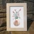 Pink Flowers In Scallop Shell Sea Glass Framed Art - image 4