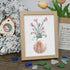 Pink Flowers In Scallop Shell Sea Glass Framed Art - Oak - 8" X 6" - image 6