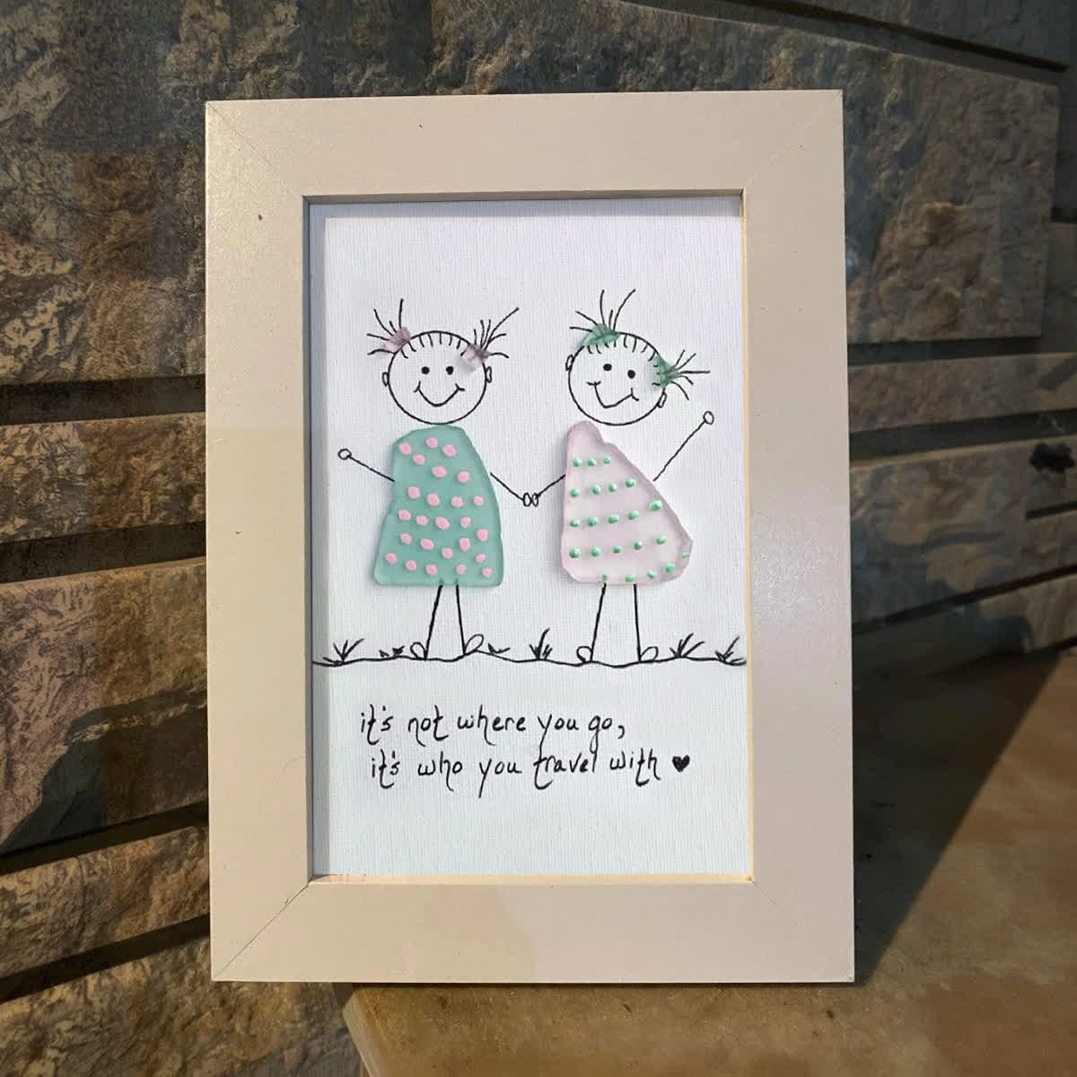 Thoughtful Best Friend Sea Glass Framed Art - image 4