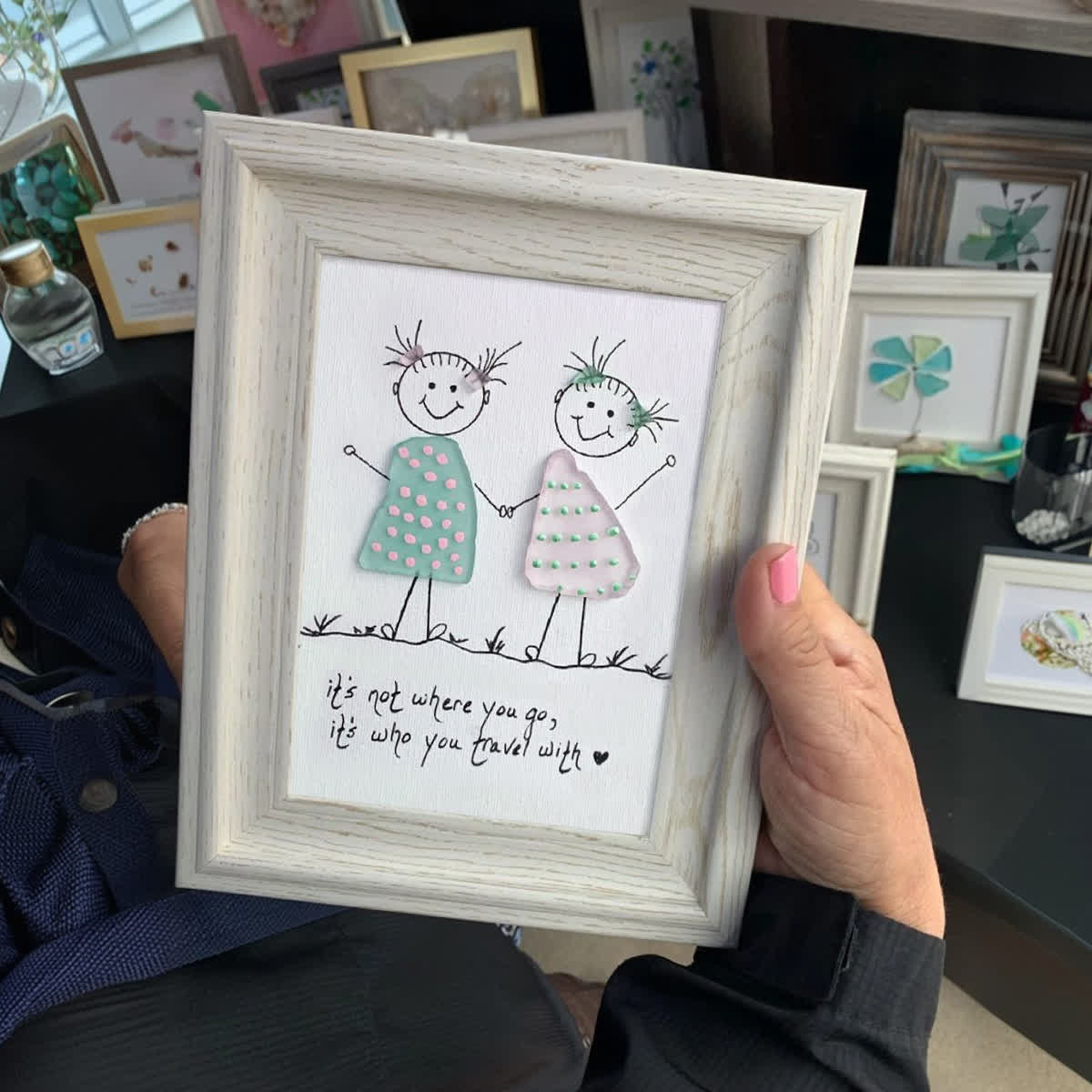 Thoughtful Best Friend Sea Glass Framed Art - image 0
