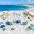 Three Blue Stone Silver Beach Sea Glass Bracelet - image 4