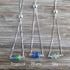 Three Blue Stone Silver Beach Sea Glass Bracelet - image 2