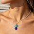 Timeless Tri-Color Sea Glass Cluster Necklace - image 3