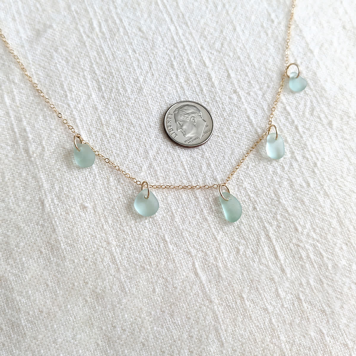 Artisan Crafted Sea Glass Multi-Charm Necklace - image 4