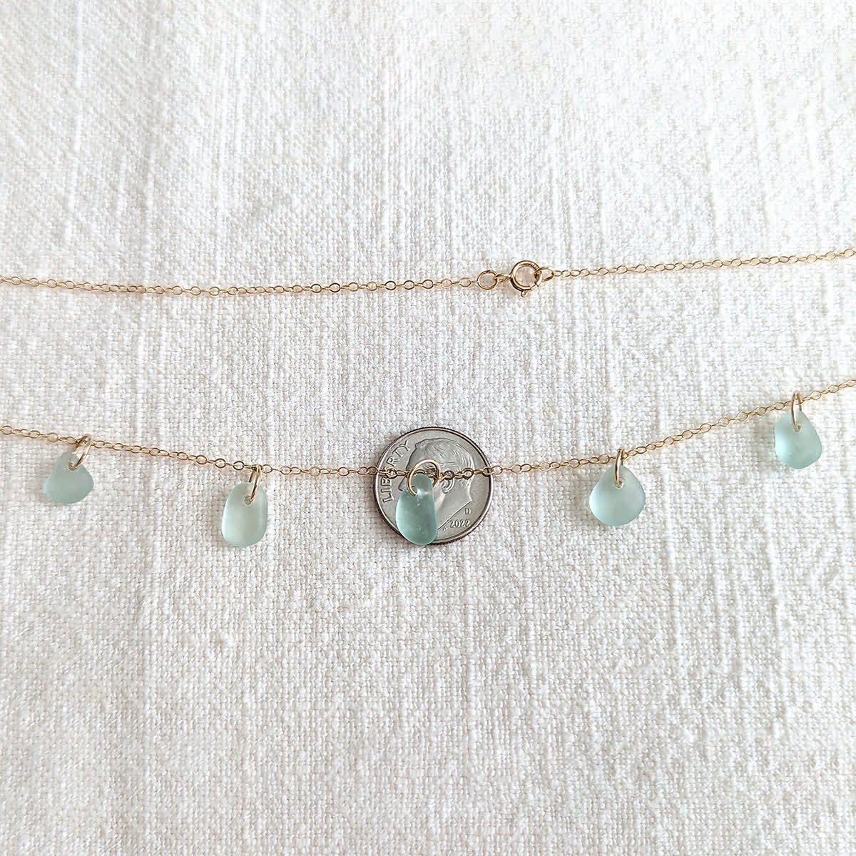 Artisan Crafted Sea Glass Multi-Charm Necklace - image 5