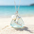 FREE Today: Artisanal Tumbled Teardrop Charm Sea Glass Necklace - White - image 7