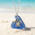 FREE Today: Artisanal Tumbled Teardrop Charm Sea Glass Necklace - Blue - image 9