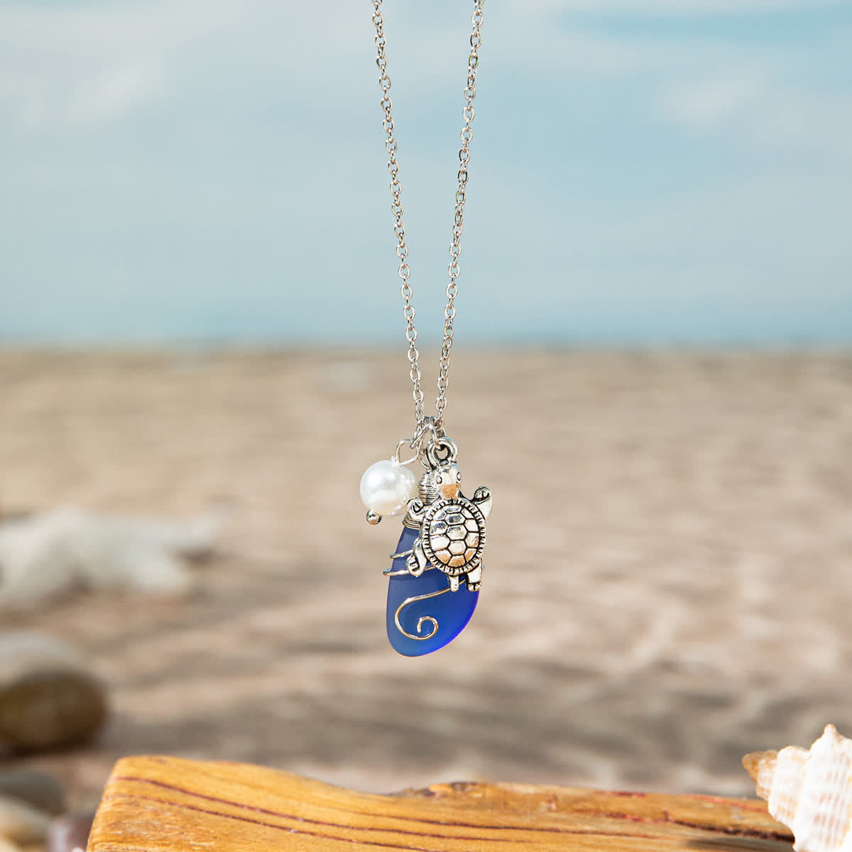 FREE Today: Coastal Animal Ocean-Themed Sea Glass Necklace - Turtle - image 9