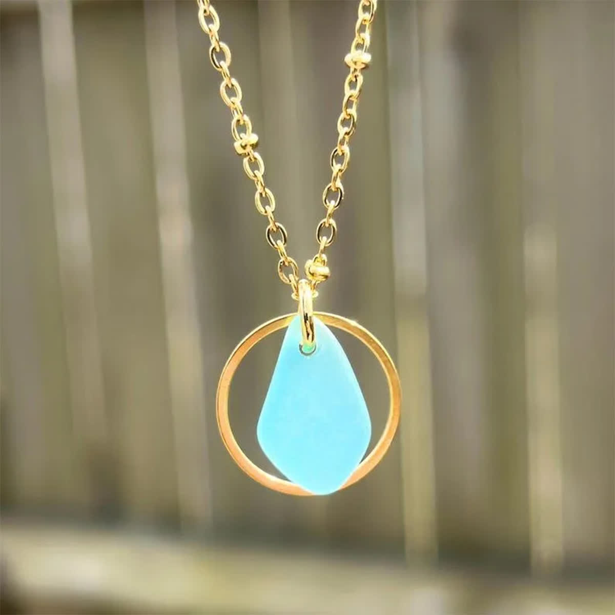 Circle Best Friend Handcrafted Sea Glass Necklace - image 2