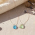 Round Boho Ocean Inspired Sea Glass Drop Necklace - image 0