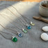 Round Boho Ocean Inspired Sea Glass Drop Necklace - image 11