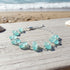 Frosted Blue Aqua Handcrafted Sea Glass Bracelet - image 2