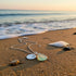 Make A Wish Dandelion Clock Charm Aqua Sea Glass Necklace - image 3