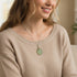 Handicrafted Single Aqua Blue Sea Glass Necklace - image 2