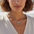 Minimalist Bead Blue Dainty Genuine Sea Glass Anklet Necklace - image 6
