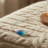 Minimalist Bead Blue Dainty Genuine Sea Glass Anklet Necklace - image 1
