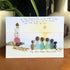 Custom Name Our Family By The Shore Sea Glass Framed Art - Seaglass Card - 6" X 8" - image 1