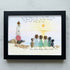 Custom Name Our Family By The Shore Sea Glass Framed Art - Black - 6" X 8" - image 10