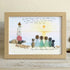 Custom Name Our Family By The Shore Sea Glass Framed Art - Oak - 6" X 8" - image 8