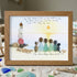 Custom Name Our Family By The Shore Sea Glass Framed Art - Walnut Brown - 6" X 8" - image 9