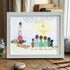 Custom Name Our Family By The Shore Sea Glass Framed Art - White - 6" X 8" - image 11