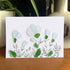 White Sea Glass Flower Bouquet Framed Art - Seaglass Card - 6" X 8" - image 1