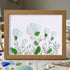 White Sea Glass Flower Bouquet Framed Art - Walnut Brown - 6" X 8" - image 10