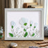 White Sea Glass Flower Bouquet Framed Art - White - 6" X 8" - image 0