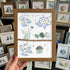 Blue Blossoms & Guardian Angel Sea Glass Framed Art - Walnut Brown - 8" X 6" - image 7