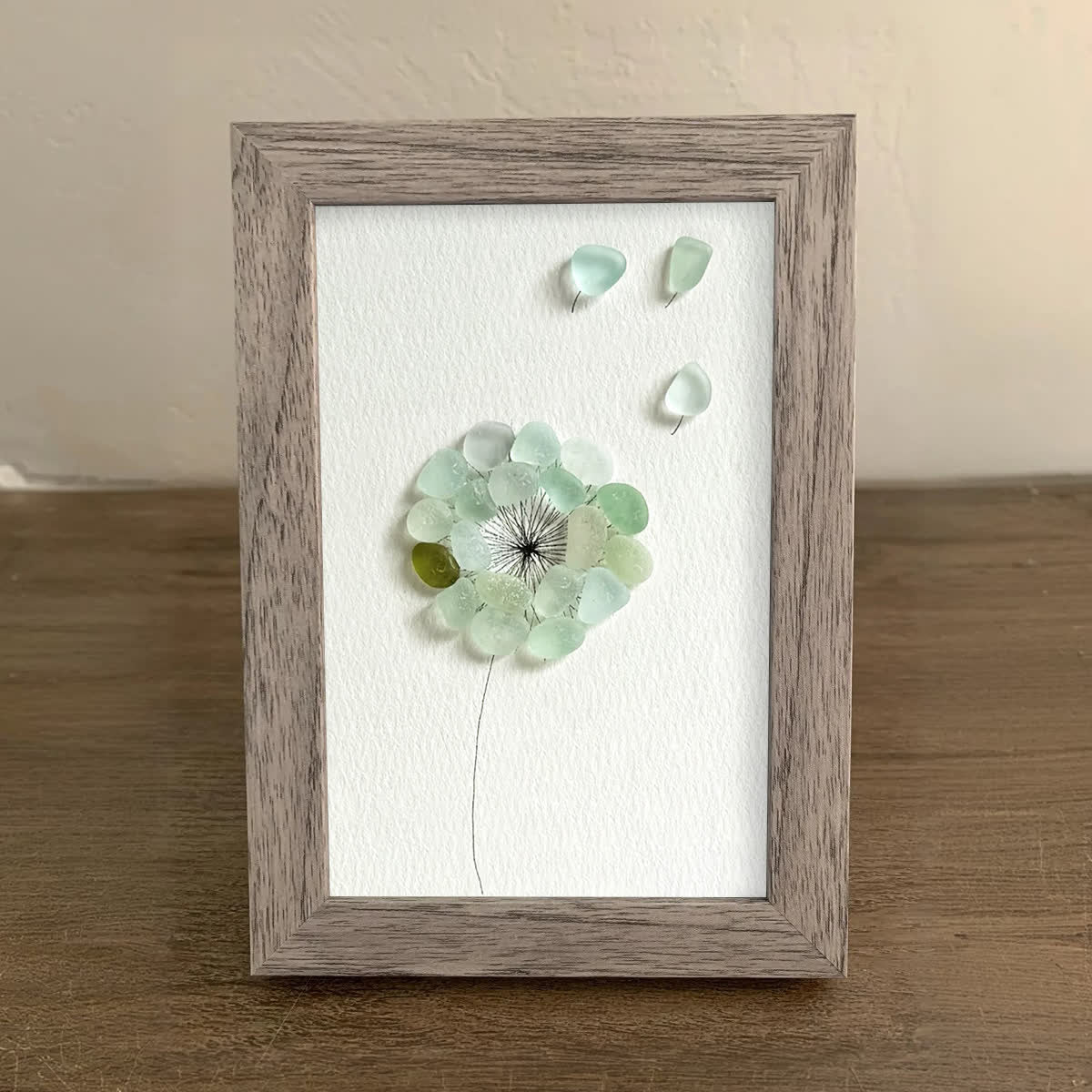 Wishes Take Flight Dandelion Sea Glass Framed Art - image 4