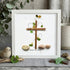 Bless This Home Cross & Vines Sea Glass Framed Art - White - 8" X 8" - image 10