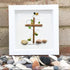 Bless This Home Cross & Vines Sea Glass Framed Art - image 0