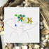 Graceful Blooms Lady Portrait Sea Glass Framed Art - Seaglass Card - 8" X 8" - image 1