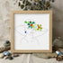 Graceful Blooms Lady Portrait Sea Glass Framed Art - Oak - 8" X 8" - image 9