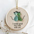 Cat Couple Round-Shaped Sea Glass Hanging Ornament - Buy 5 Get 2 Free(7 Pcs) - 2.87" × 2.87" × 0.12" - image 0