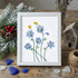 Forget Me Not Flower And Birds Sea Glass Framed Art - White - 8" X 6" - image 12