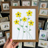 Handcrafted Yellow Flower Sea Glass Framed Art - Walnut Brown - 8" X 6" - image 9